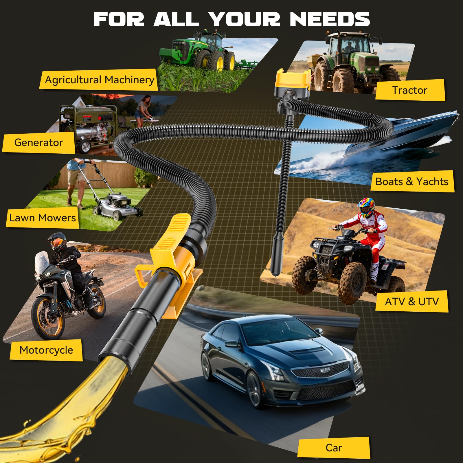 Ecarke adapters included for secure fit on many North American cans