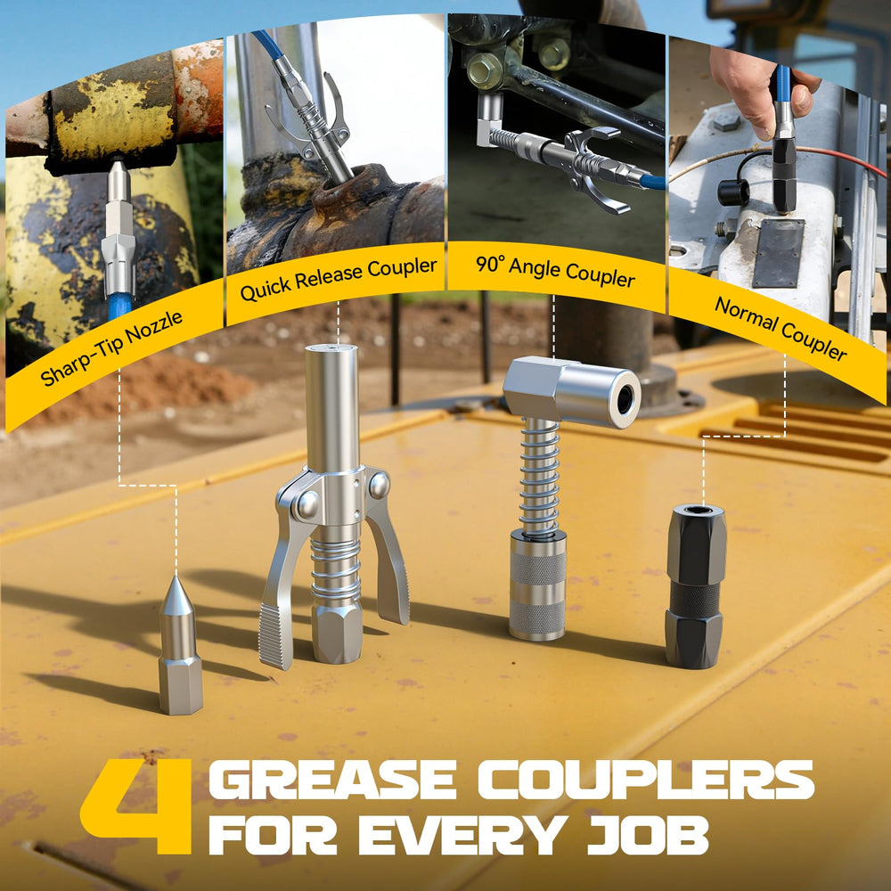Ecarke four included couplers for versatile access to fittings.
