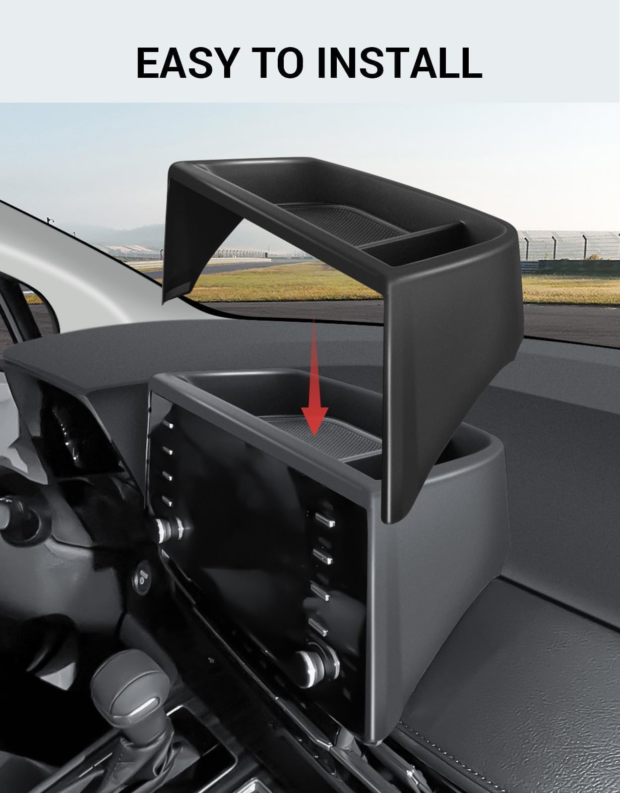 Ecarzo dash tray easy installation uses no tools