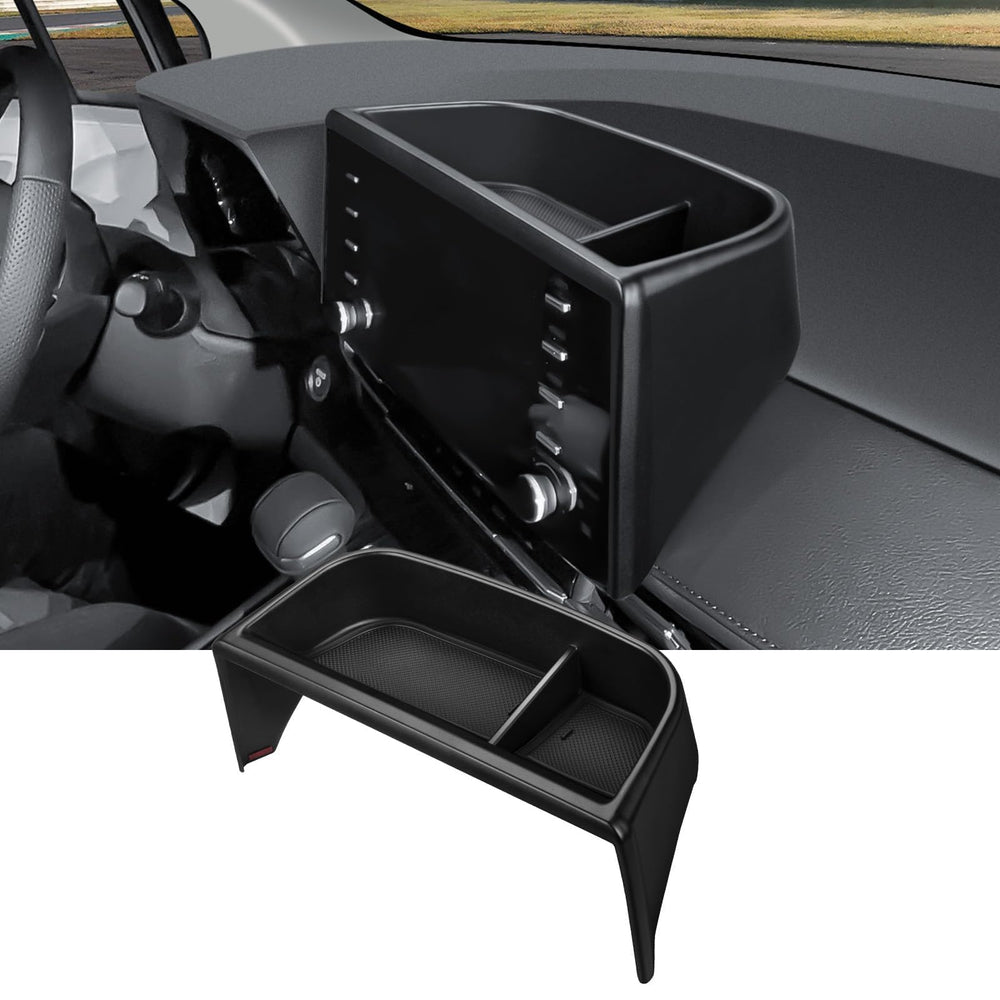 Ecarzo dash tray front view showing seamless Sienna integration and tidy dashboard