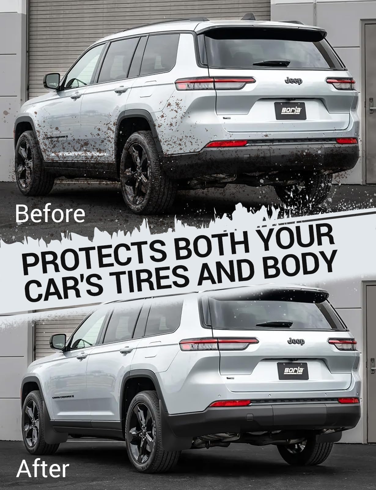 Ecarzo mud flaps for Jeep Grand Cherokee L rear left guard against splashes