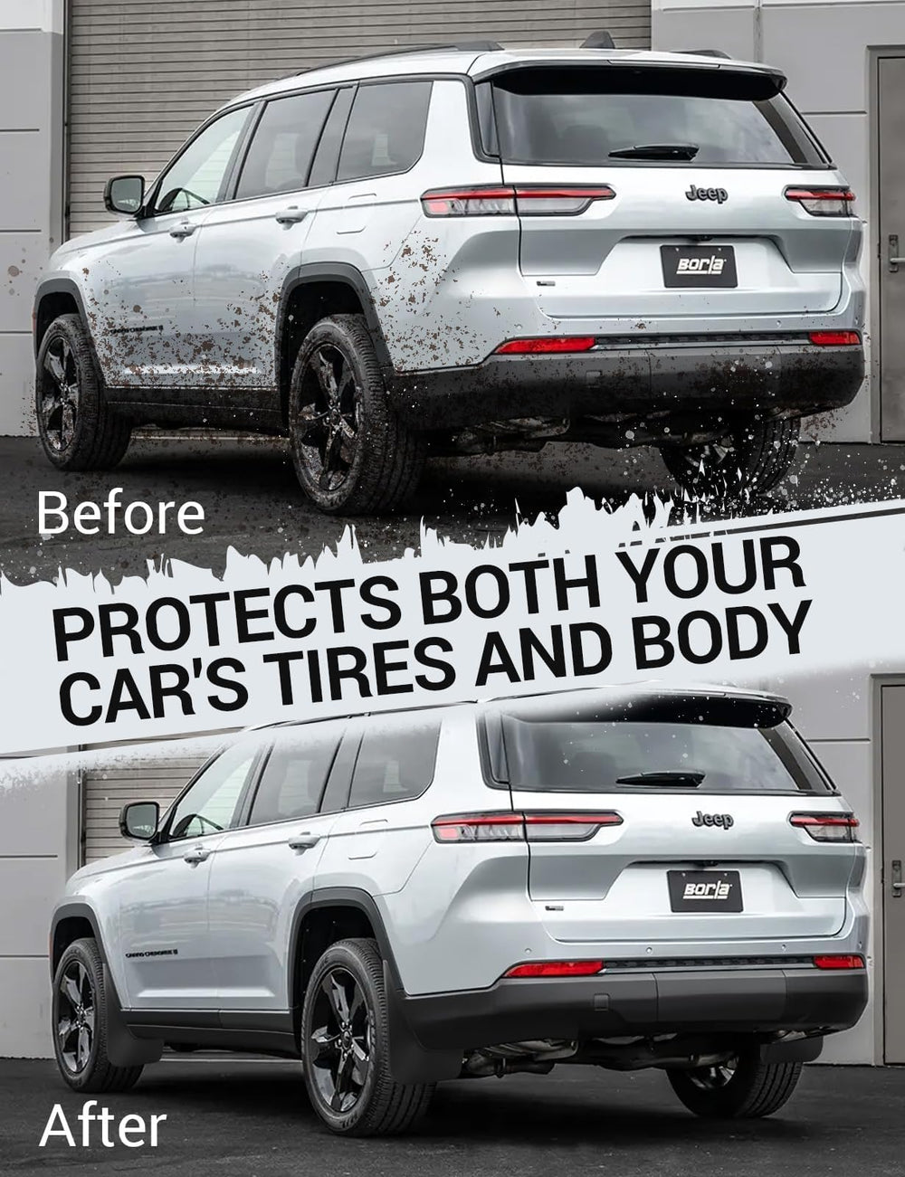 Ecarzo mud flaps for Jeep Grand Cherokee L rear left guard against splashes