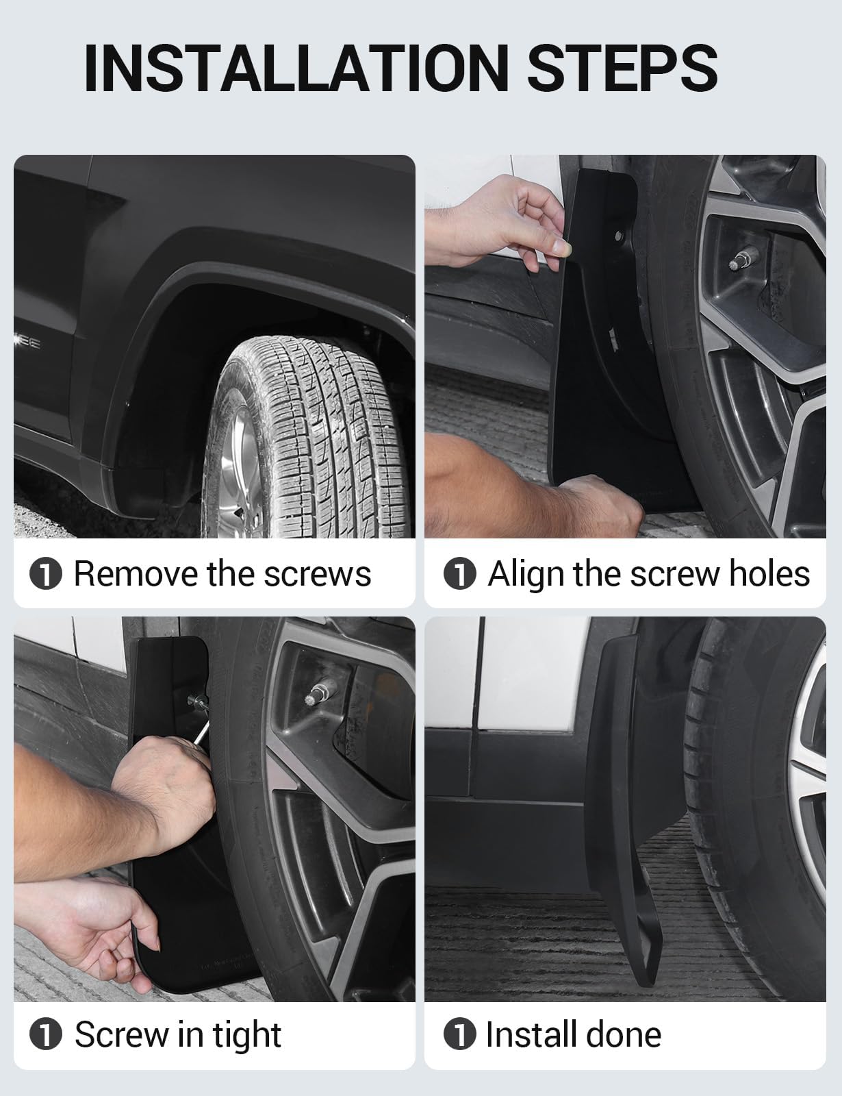 Ecarzo mud flaps durable design withstands rugged driving conditions