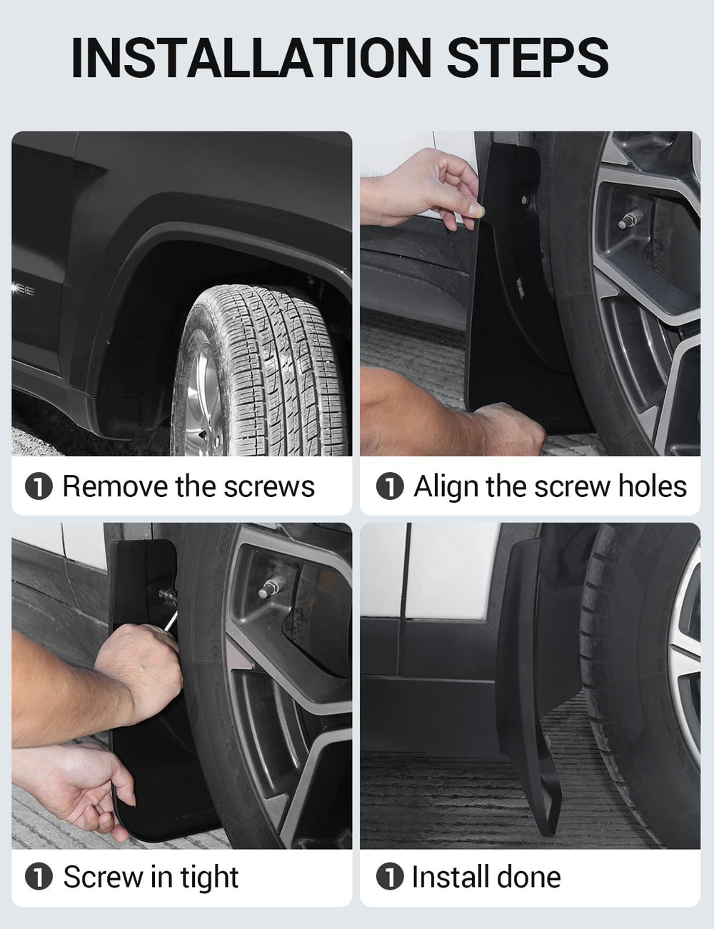 Ecarzo mud flaps durable design withstands rugged driving conditions