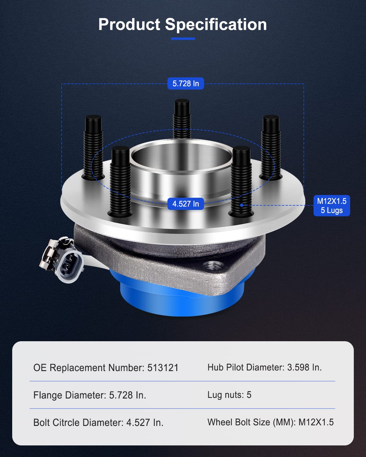 ECCPP 513121 oe-style flange ensures precise fit and easy installation