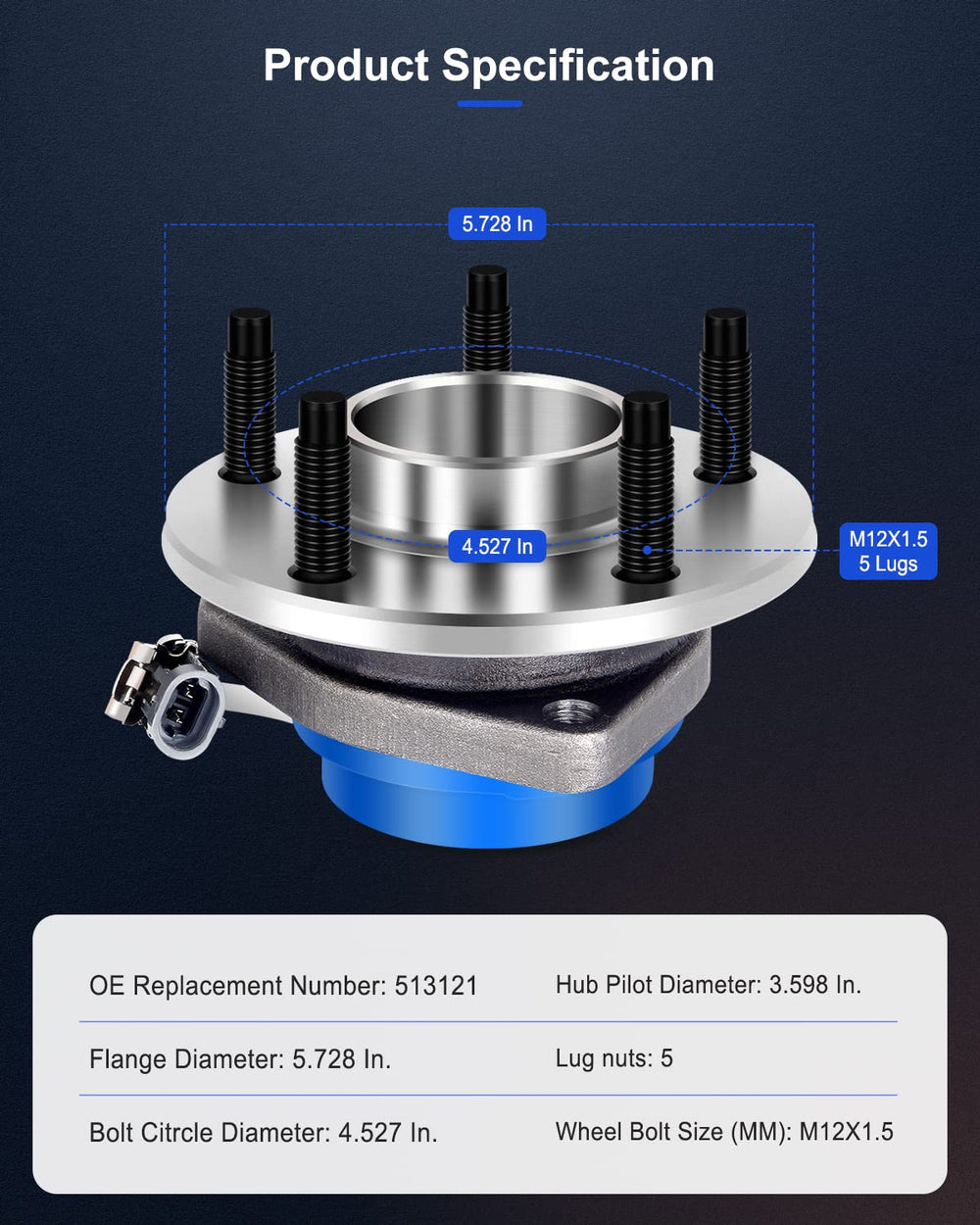 ECCPP 513121 oe-style flange ensures precise fit and easy installation