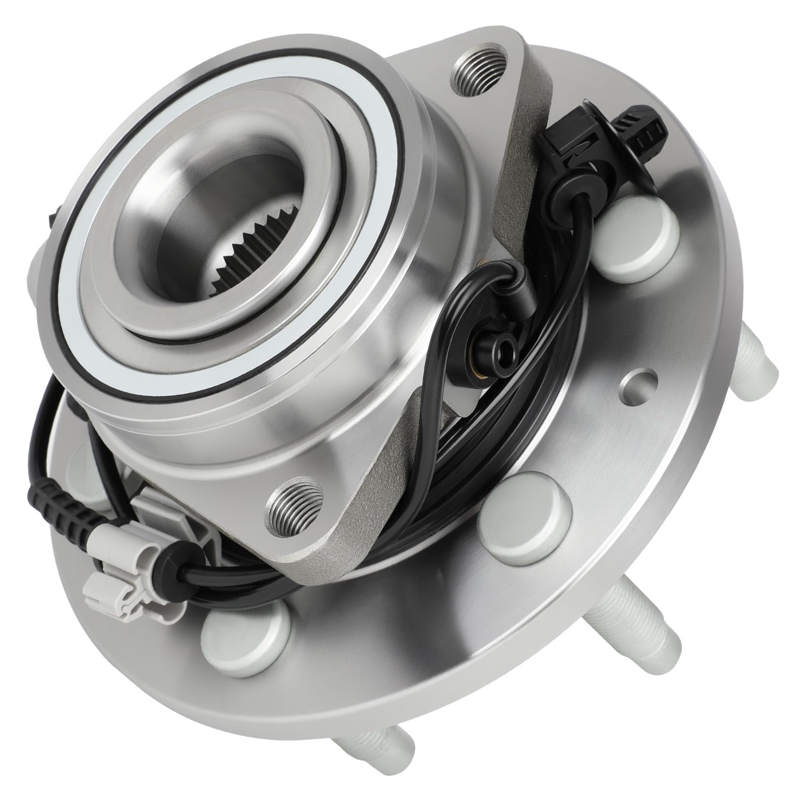 ECCPP 515096 front hub bearing assembly, front view for precise 6-lug fit and smooth rotation.