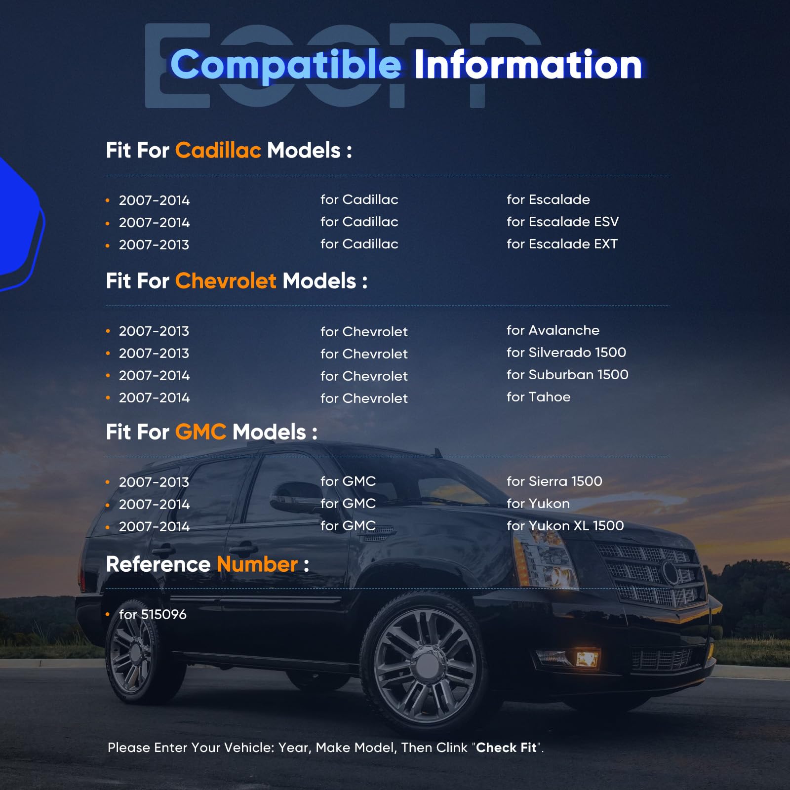 ECCPP 515096 left-side hub image, easy alignment and secure mounting for 4x4 trucks.
