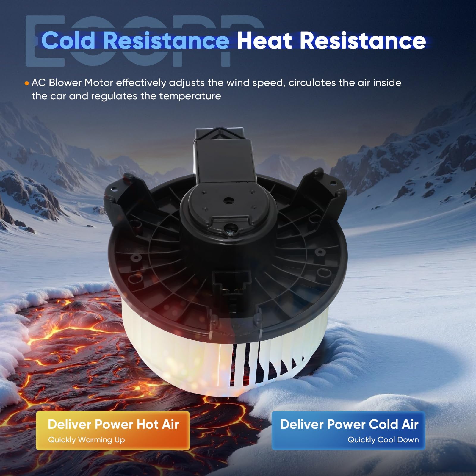 Installation reference image for ECCPP 700203 blower motor for easy replacement
