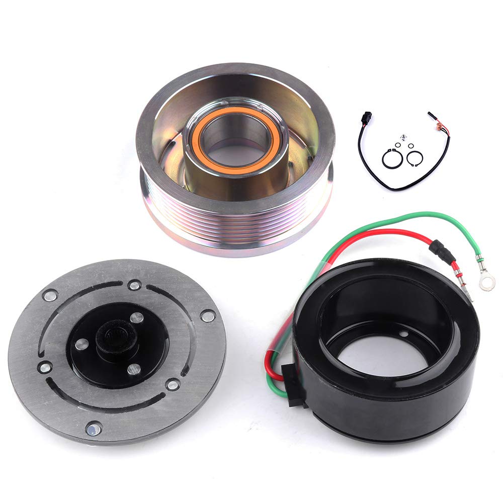 ECCPP A/C compressor clutch pulley with bearing for smooth rotation and quiet operation