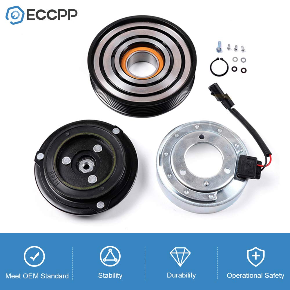 ECCPP A/C clutch kit components ready for quick replacement