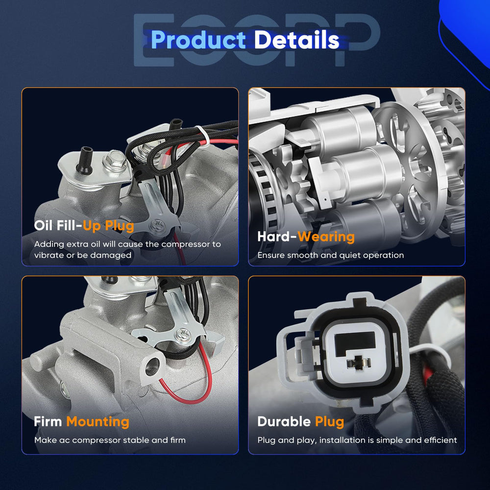 Durable aluminum construction of ECCPP AC compressor