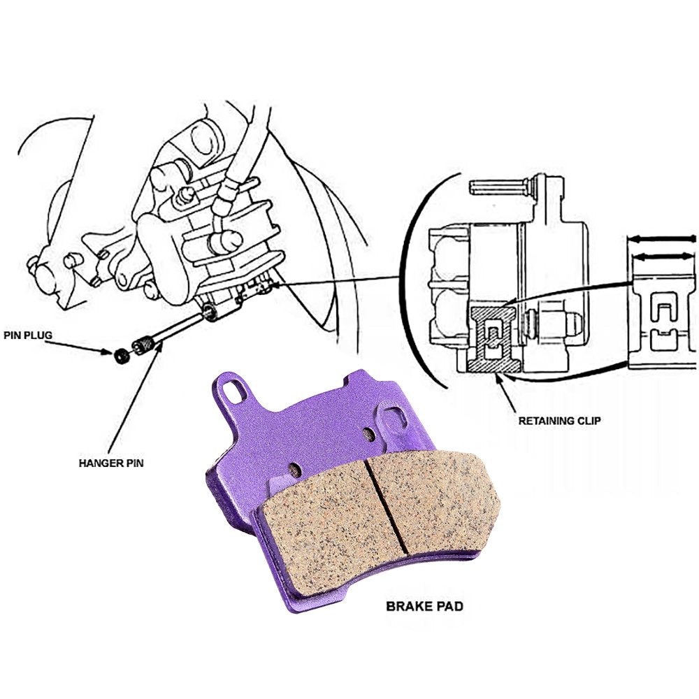ECCPP carbon fiber brake pads close-up highlights high-performance material.