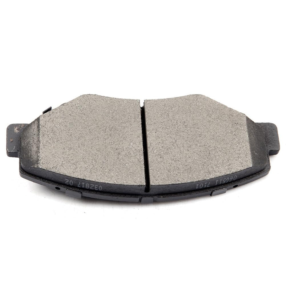 ECCPP D9147795 front brake pad set closeup highlights ceramic compound