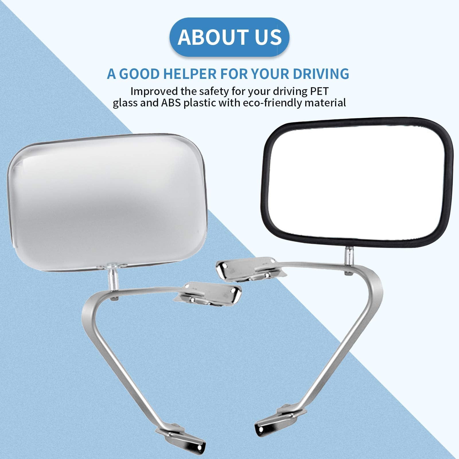 ECCPP easy-install side mirror labeled for quick replacement