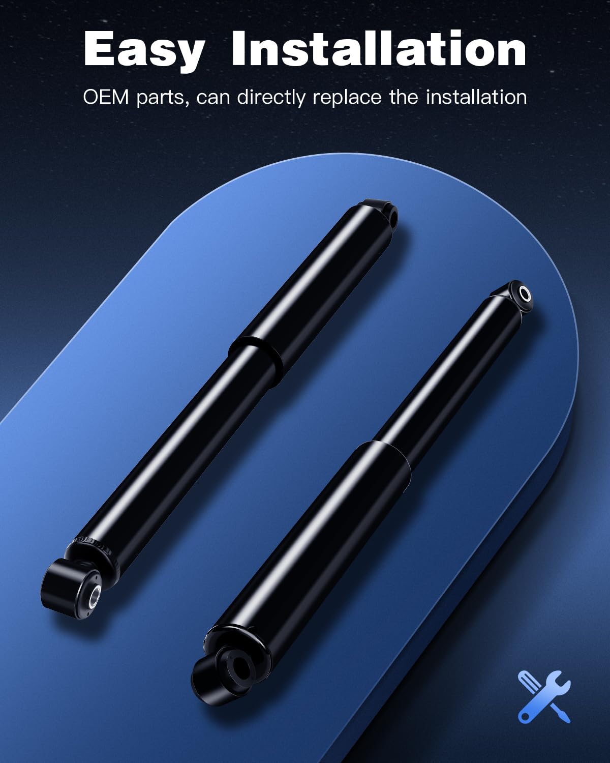 ECCPP Ford F-550 front shock assembly boosts control and steering response.
