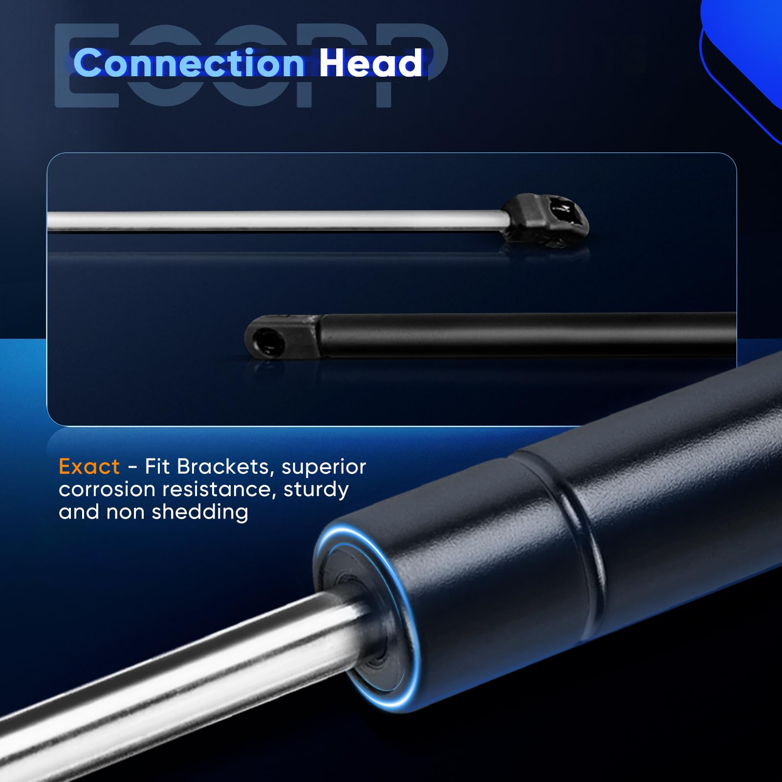 ECCPP front-hood-strut on Camry demonstrates smooth opening motion.