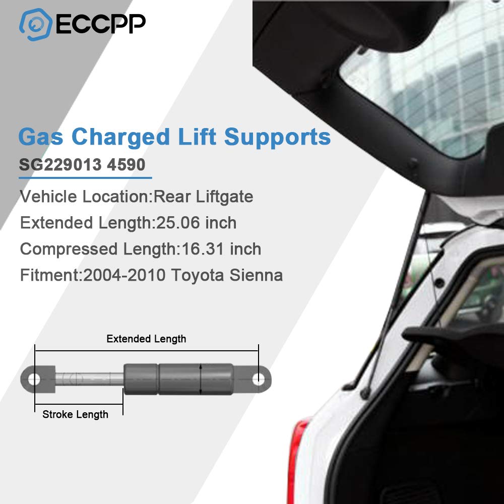 ECCPP gas spring lift support with 4590 SG229013 compatibility improves trunk opening stability.