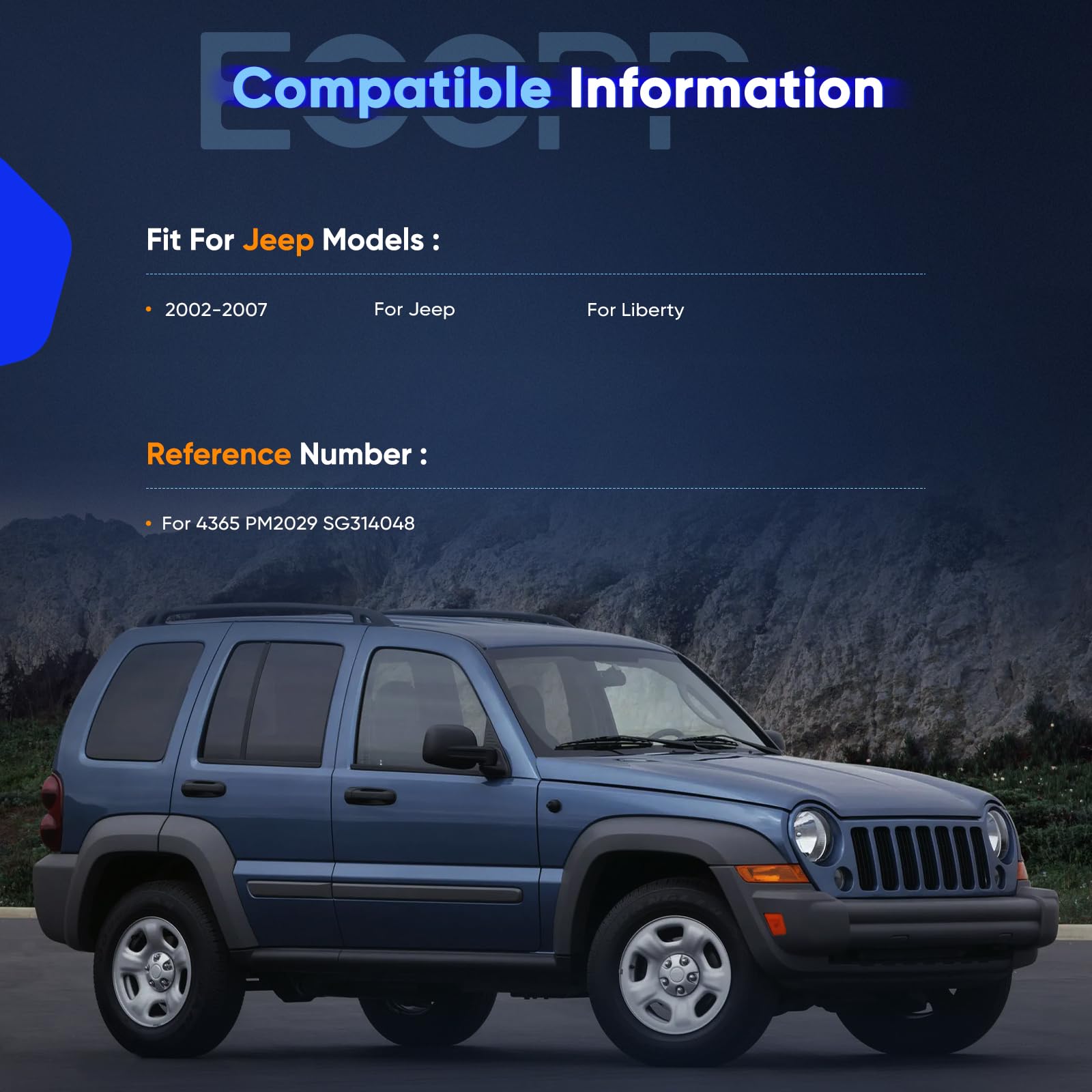 ECCPP lift struts installed on a Jeep Liberty demonstrate steady hold when trunk opens.