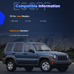 ECCPP lift struts installed on a Jeep Liberty demonstrate steady hold when trunk opens.