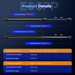 ECCPP rear window strut for Jeep Liberty provides steady tailgate support.