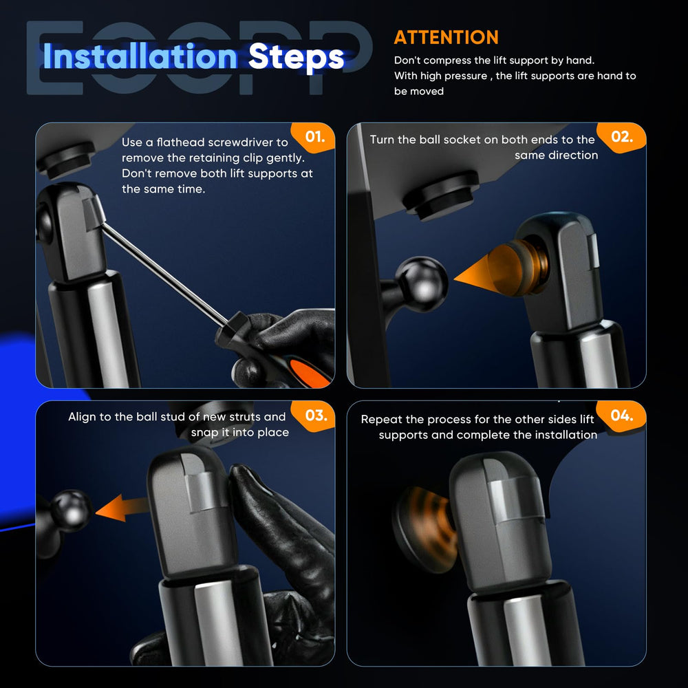 ECCPP lift supports seal and housing details for durability