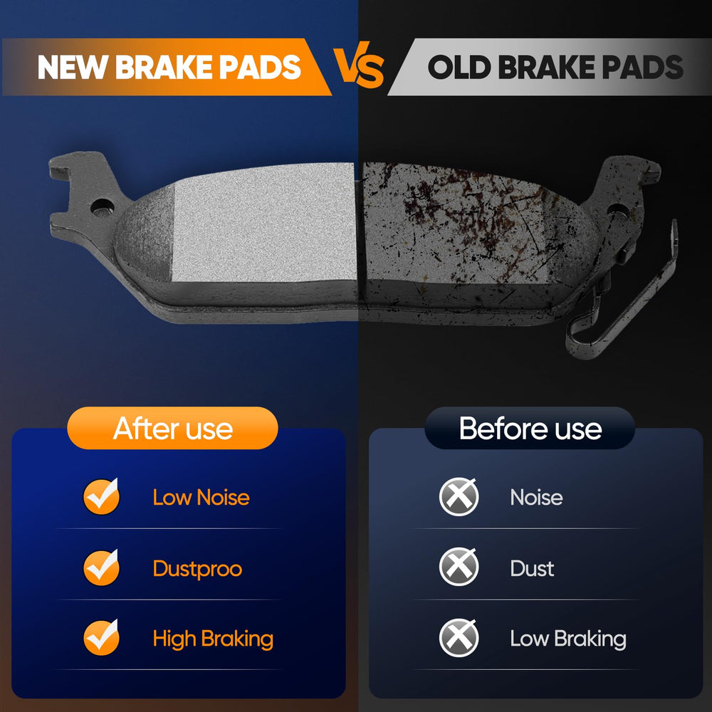 ECCPP rear brake pads kit compatible with ATD1012C variant