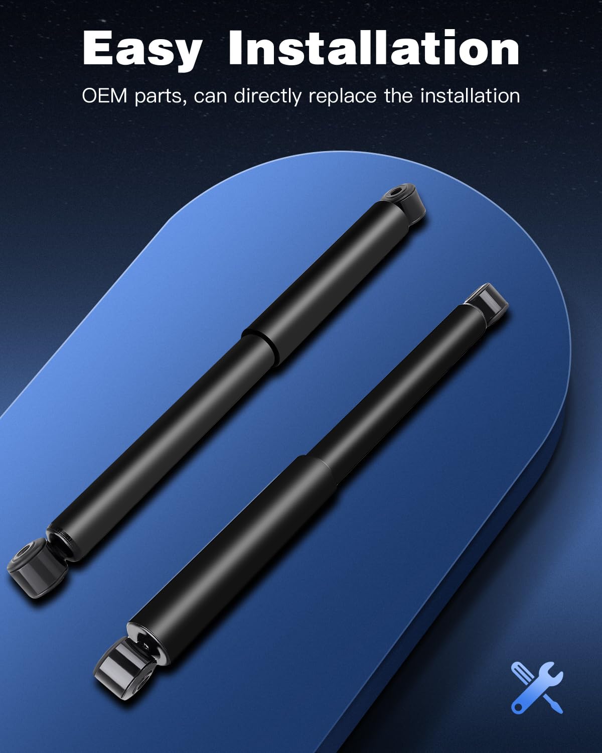 ECCPP rear shocks absorbers for Dodge Ram 3500 steady ride under heavy loads