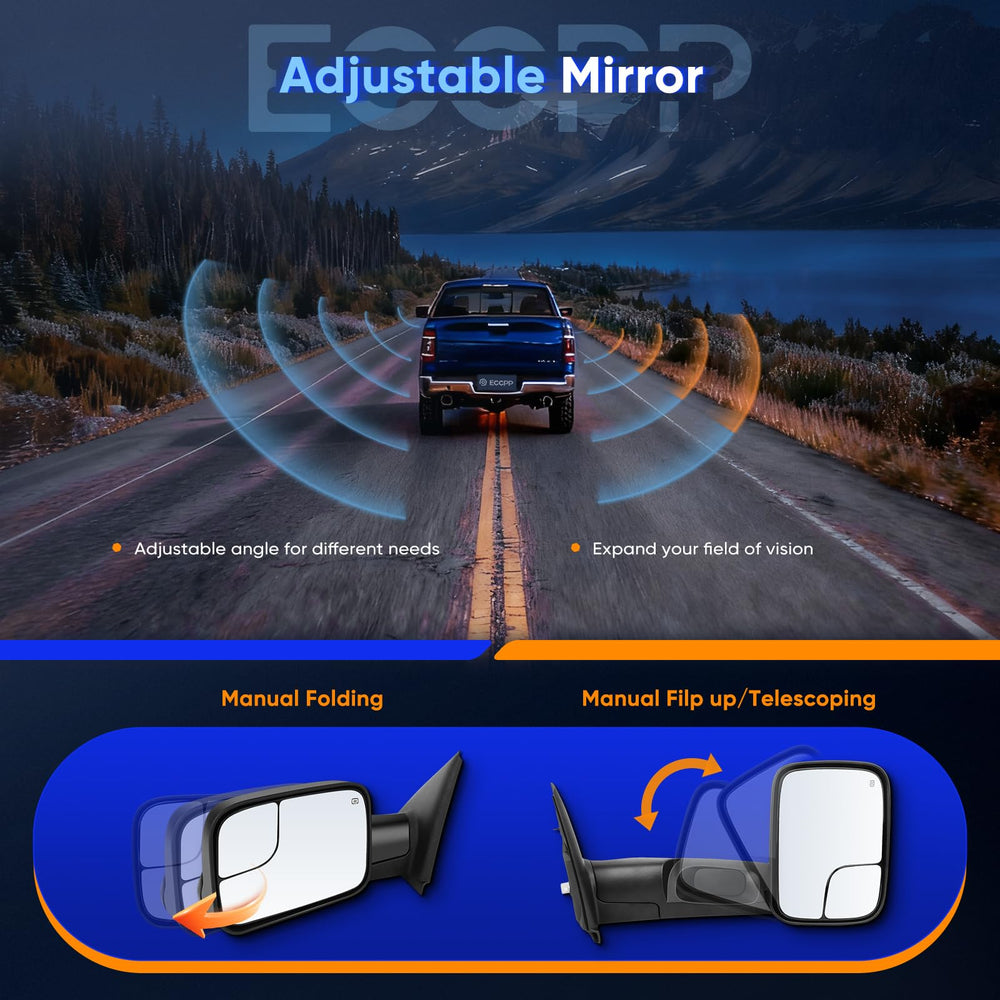 ECCPP towing mirrors pair includes both sides for full coverage.