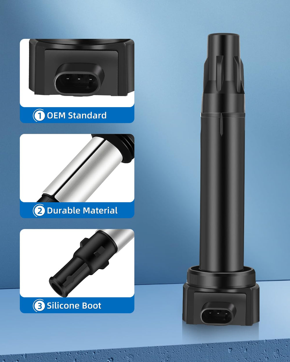 ECCPP UF557 iridium spark plugs 4-pack ensure smooth starts and efficient combustion.
