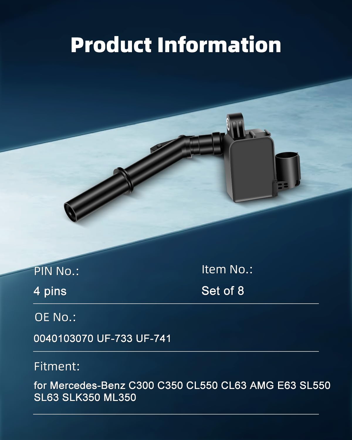 ECCPP UF741 coil pack for GLS550 — durable high-temperature resistance
