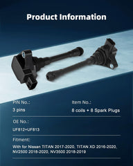 ECCPP UF812 UF813 OE-part coils for reliable ignition replacement.