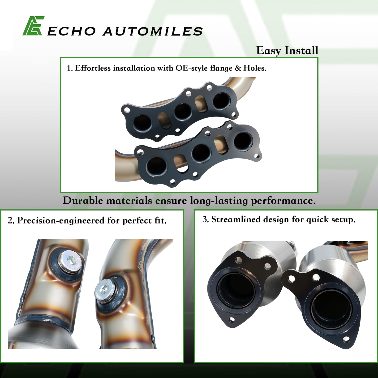 ECHO AUTOMILES catalytic converter for FJ Cruiser 2007-2009 boosts exhaust flow