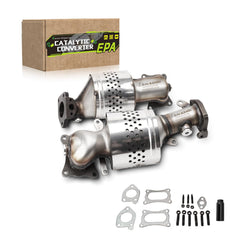 Echo Automiles left catalytic converter for Honda with high-flow design for improved exhaust flow.