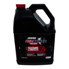 ECHO Red Armor bottle back label showing detergents for clean engines.