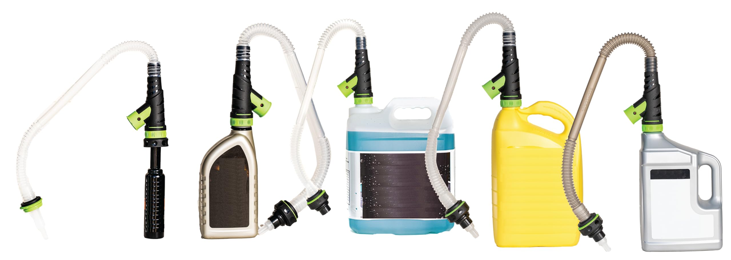 Eco-Loop 29-inch hose demonstrates reach for distant or hard-to-reach bottles.
