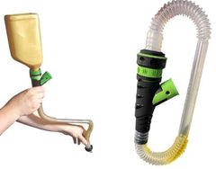 Eco-Loop vent valve close-up illustrates faster pouring without a shut-off.