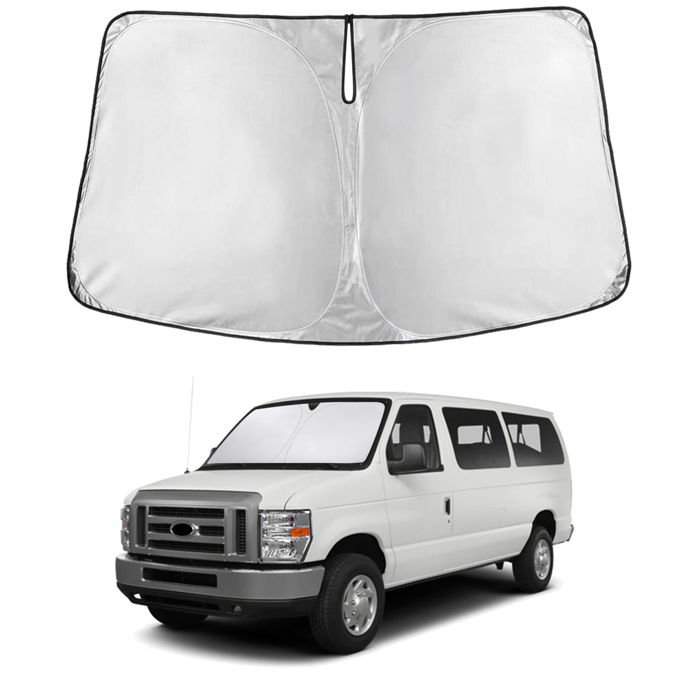 EcoNour windshield sunshade full-coverage design reduces glare and interior heat.
