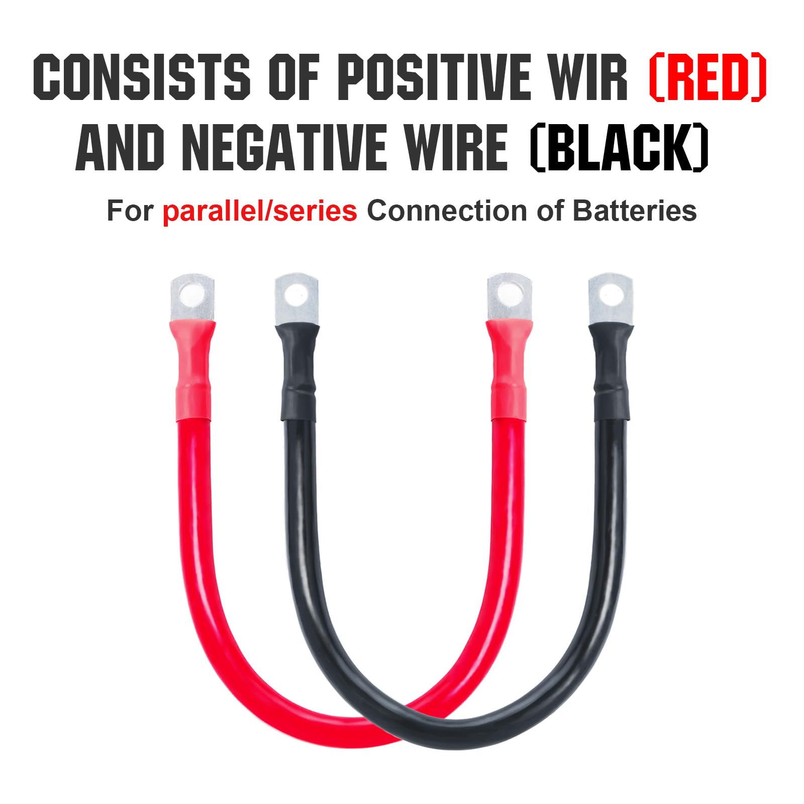 Eco-Worthy 12-inch tinned copper cable delivering stable current under load.