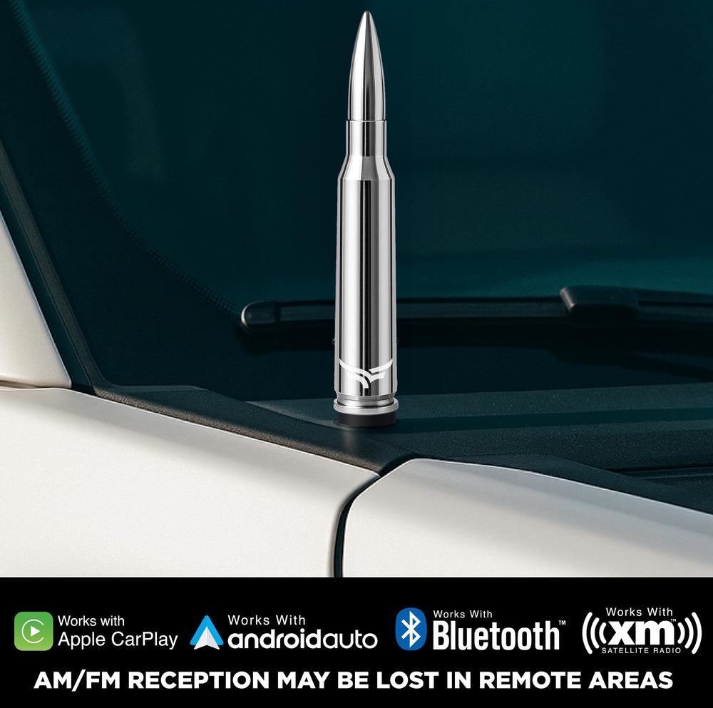 EcoAuto 50 Cal Bullet Antenna detailed finish highlights premium aluminum construction
