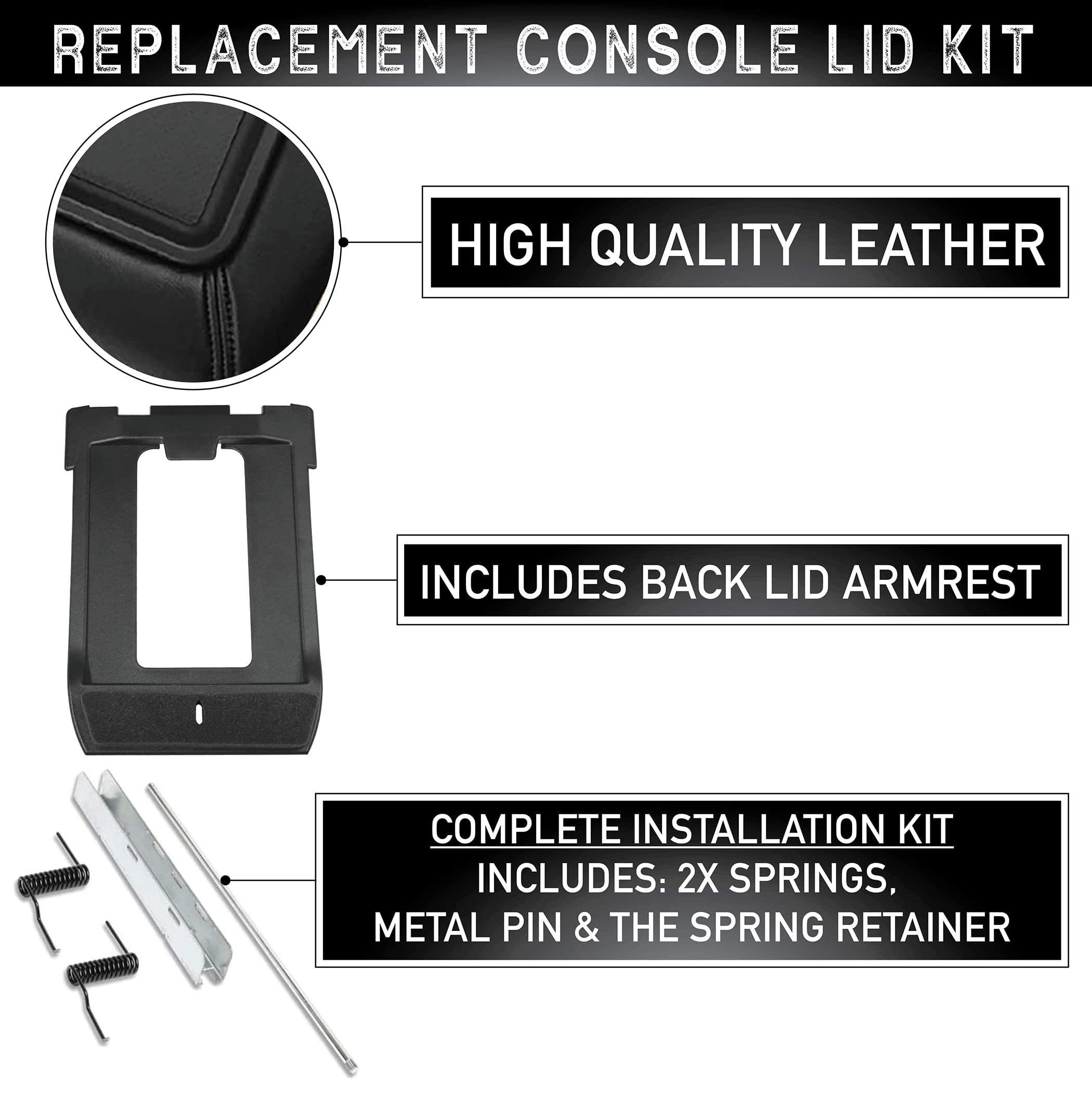 EcoAuto center console lid hardware included ensures a complete replacement kit.