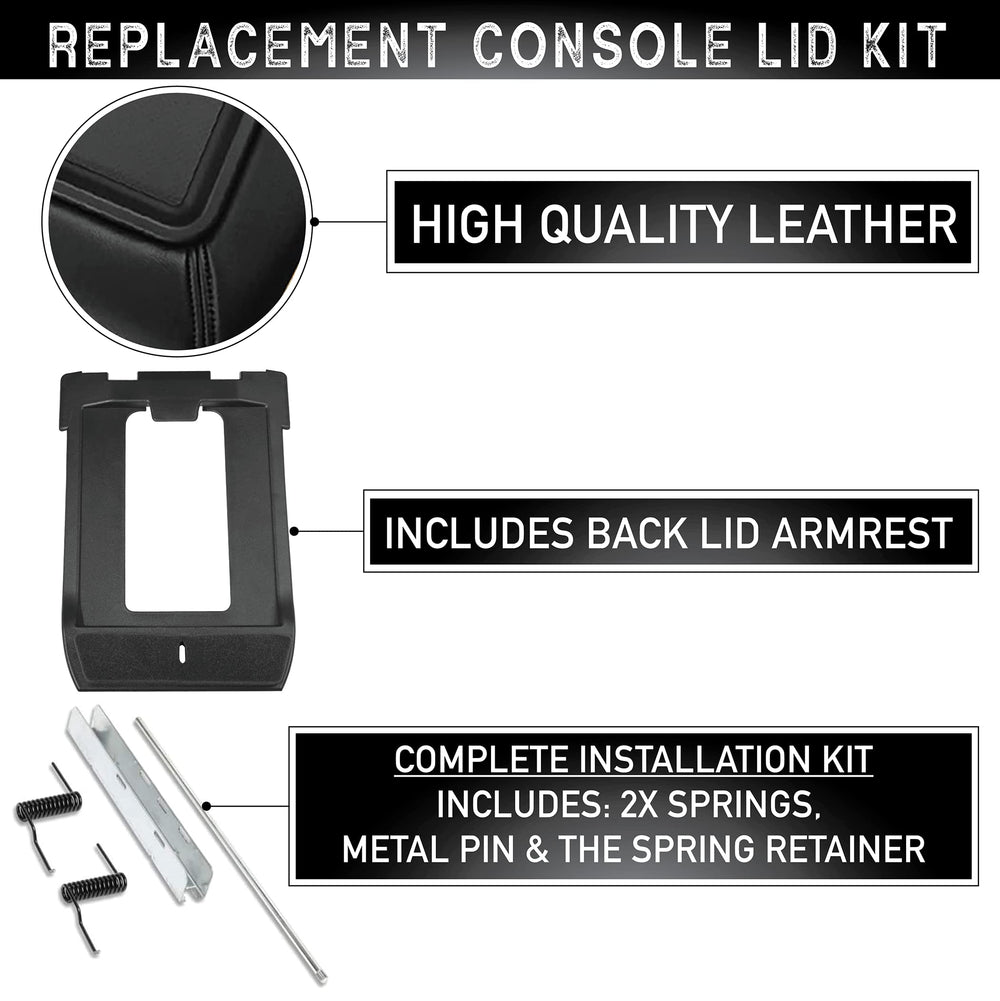 EcoAuto center console lid hardware included ensures a complete replacement kit.