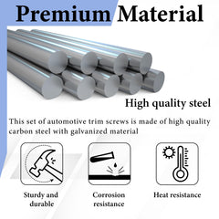 ecocstm 160-piece metal screw kit visual features 14 sizes for splash guards to bumper covers.