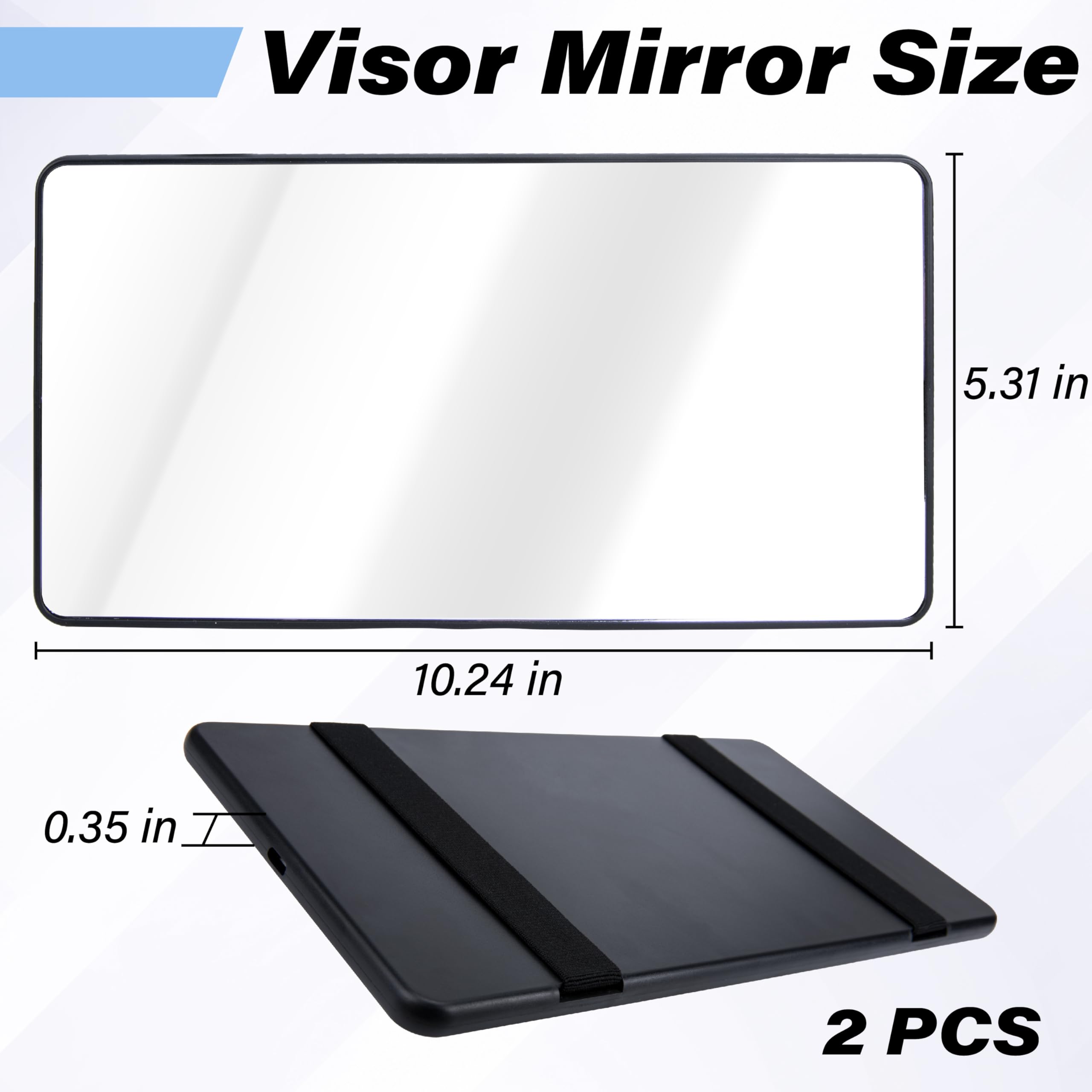 ecocstm 4K HD glass visor mirror delivers clear reflections for precise grooming
