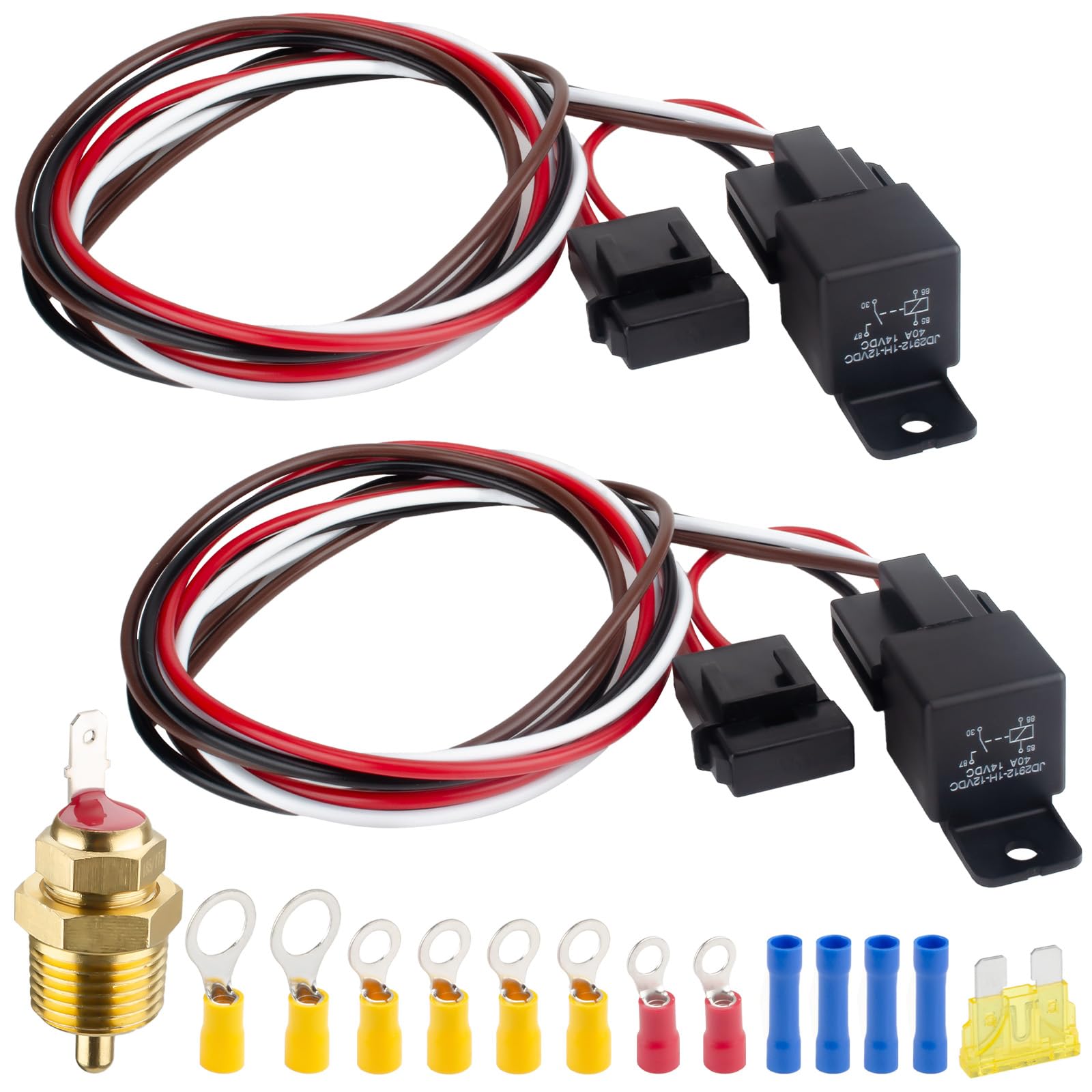 ecocstm dual fan relay kit front view for easy installation and reliable cooling control.