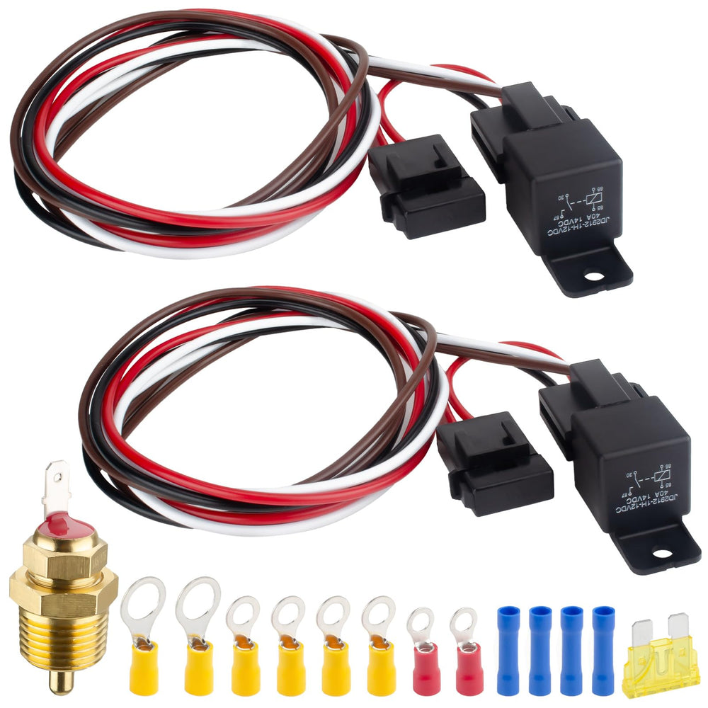 ecocstm dual fan relay kit front view for easy installation and reliable cooling control.