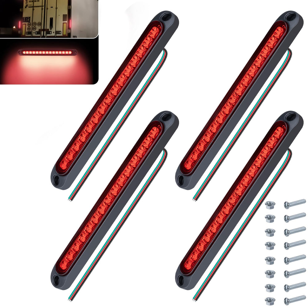 ecocstm 10-inch LED trailer tail light bar for clearer brake signaling and towing safety