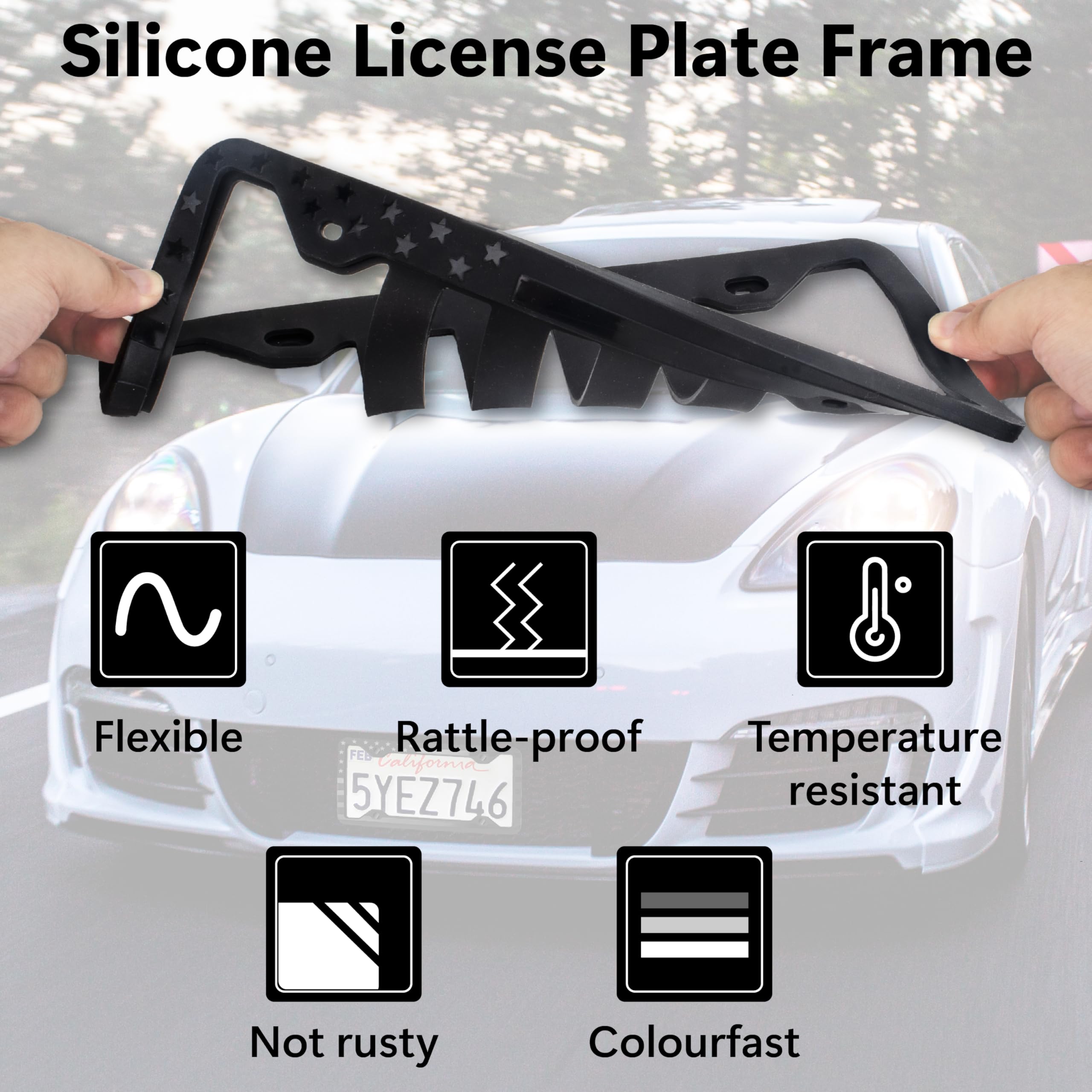 ecocstm license plate frame drainage holes prevent water pooling and rust spots.