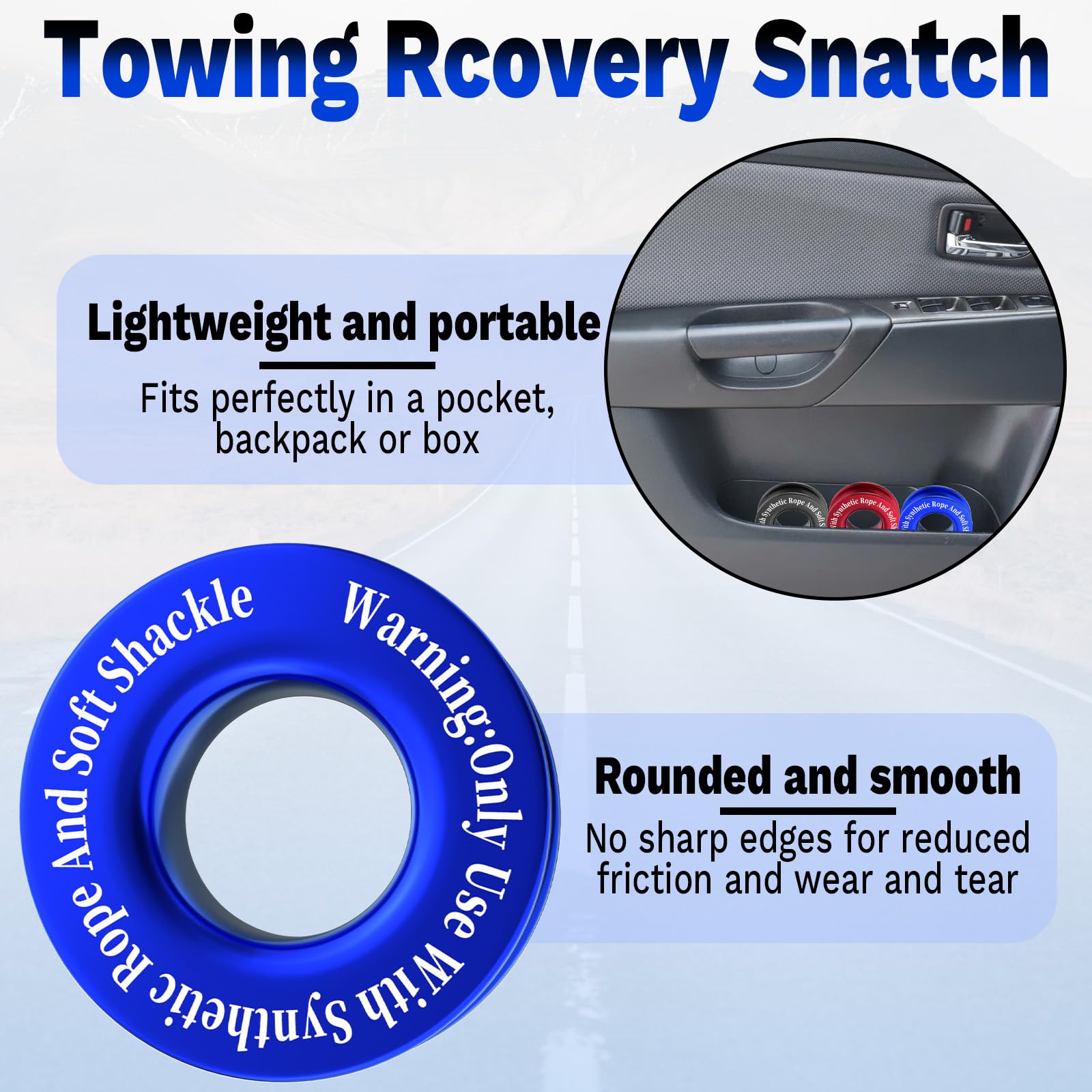 ecocstm Lightweight blue recovery ring 0.75 lb for easy handling