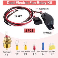 ecocstm thermostat switch 185f 175f in use for precise temperature-triggered fan action.